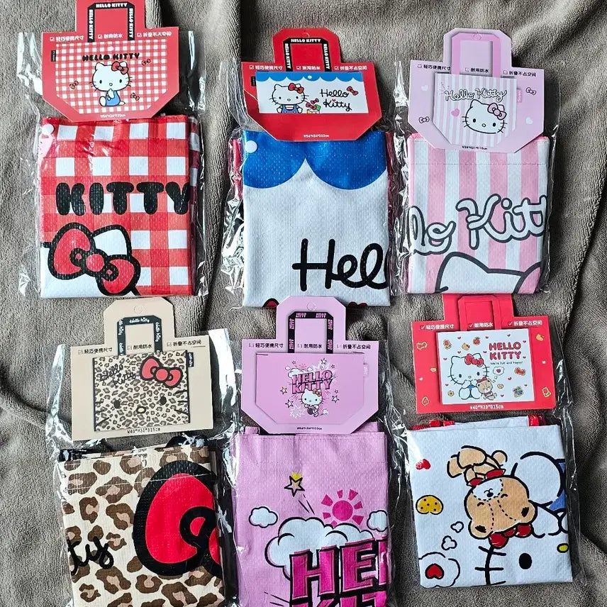 [BUNJANG] Hello Kitty 6 Types Tarpaulin Shopping Bag / 헬로키티 6종 타포린 쇼핑백