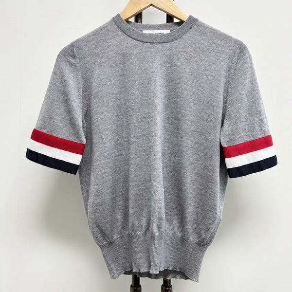 [BUNJANG] Thom Browne Armband Knit T-Shirt / [42]톰브라운 암밴드 니트 반팔티