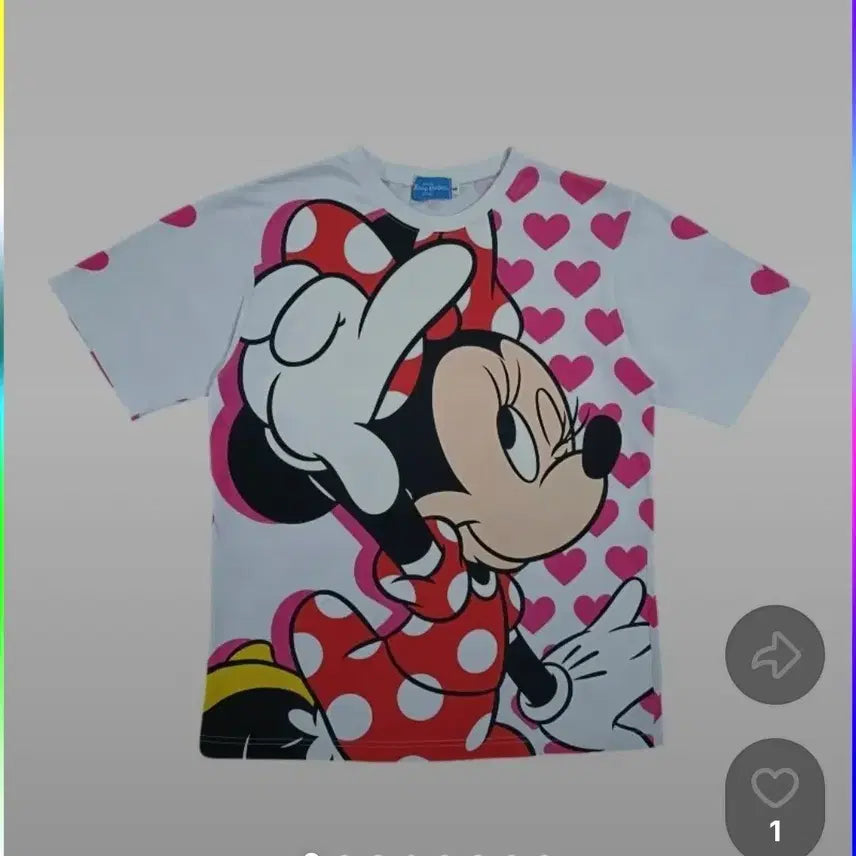 [BUNJANG] Disney Mickey Mouse Women's T-Shirt Size M / Disney Mickey Mouse T-shirt Women's 사이즈M