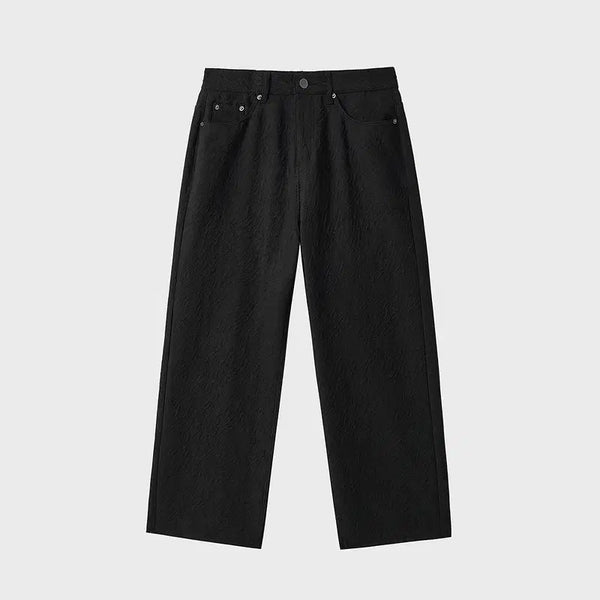 [BUNJANG] 48 NOIRER Jacquard Semi-Wide Pants / 48 NOIRER 노이어 쟈카드 세미 와이드 팬츠