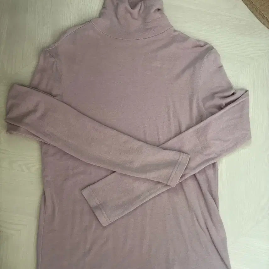 [BUNJANG] Basic Turtleneck Long Sleeve Top - Relaxed Fit / 목폴라 기본티 긴팔 여유핏 핑크퍼플 보라 휘뚤템