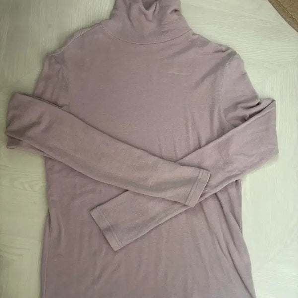 [BUNJANG] Basic Turtleneck Long Sleeve Top - Relaxed Fit / 목폴라 기본티 긴팔 여유핏 핑크퍼플 보라 휘뚤템