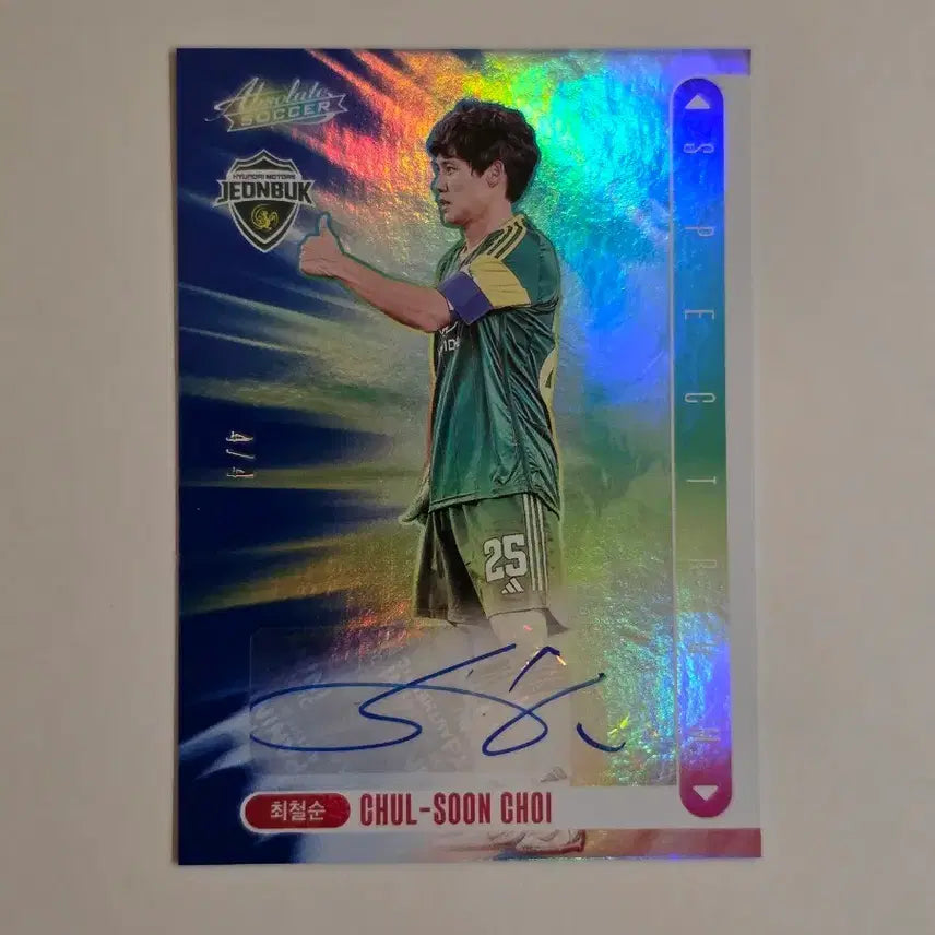 [BUNJANG] Panini Absolute Jeonbuk Hyundai Choi Chul-soon 4-Limited Blue Auto Card / 파니니 앱솔루트 전북현대 최철순 4한정 오토 카드