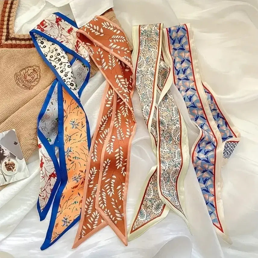 [BUNJANG] Scarf Pattern Bandana Set of 4 / 스카프 패턴 방도 4종 세트(새상품)