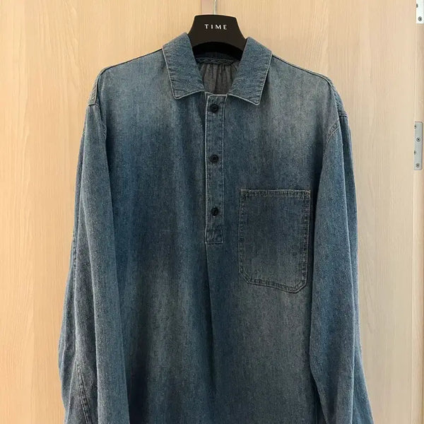 [BUNJANG] Time Homme Denim Shirt / 타임옴므) 데임셔츠 100