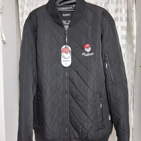 [BUNJANG] Malbon Golf Quilting Bomber Jacket Black / 말본 골프 퀼팅 봄버 자켓 블랙(새상품)
