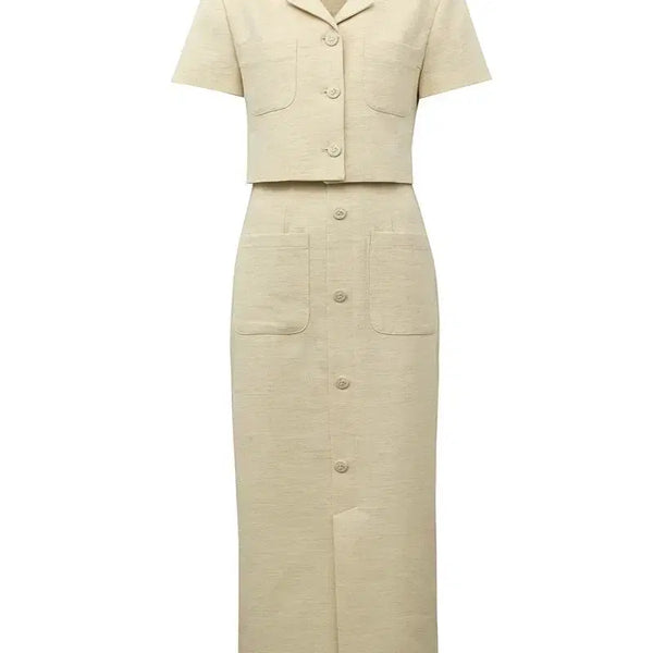 [BUNJANG] Summer Tweed Jacket and Skirt Set / 썸머 트위드 자켓 스커트 셋업 투피스