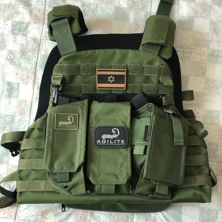 [BUNJANG] Aglite Tactical Vest Olive Green / 아길라이트 전술 조끼 올리브 그린