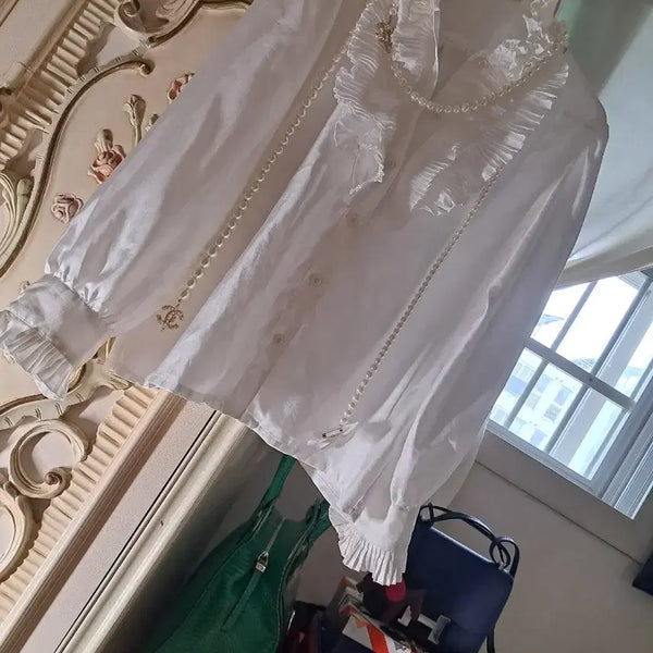 [BUNJANG] Vintage Frill Ruffle Blouse / 일본블라우스       프릴러플블라우스     빈티지블라우스