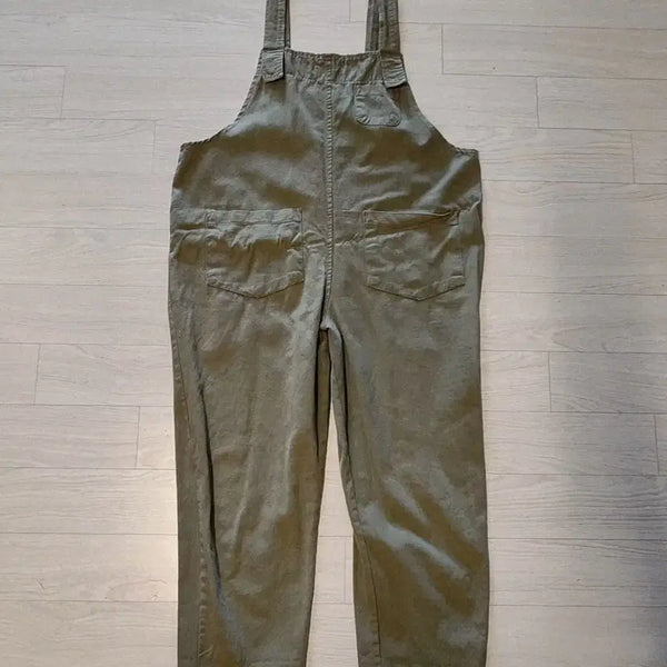[BUNJANG] I'M YOUNG Khaki Overall Pants / 아임영 카키 오버롤 팬츠 (55~66)