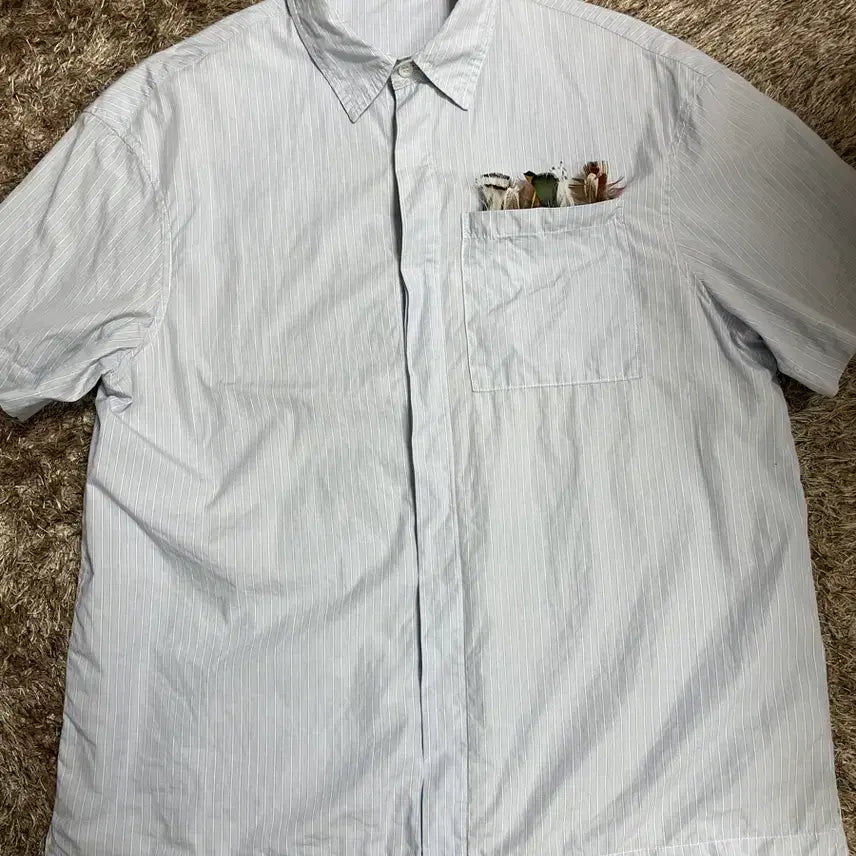 [BUNJANG] Maison Flaneur Real Feather Shirt / Maison Flaneur 메종 플라네르 리얼깃털 셔츠