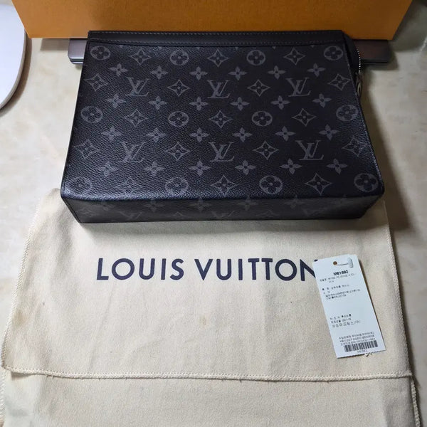 [BUNJANG] Louis Vuitton Pochette Voyage MM Monogram Eclipse M61692 Pouch / [정품-새상품급]루이비통  포쉐트 보야지 M61692