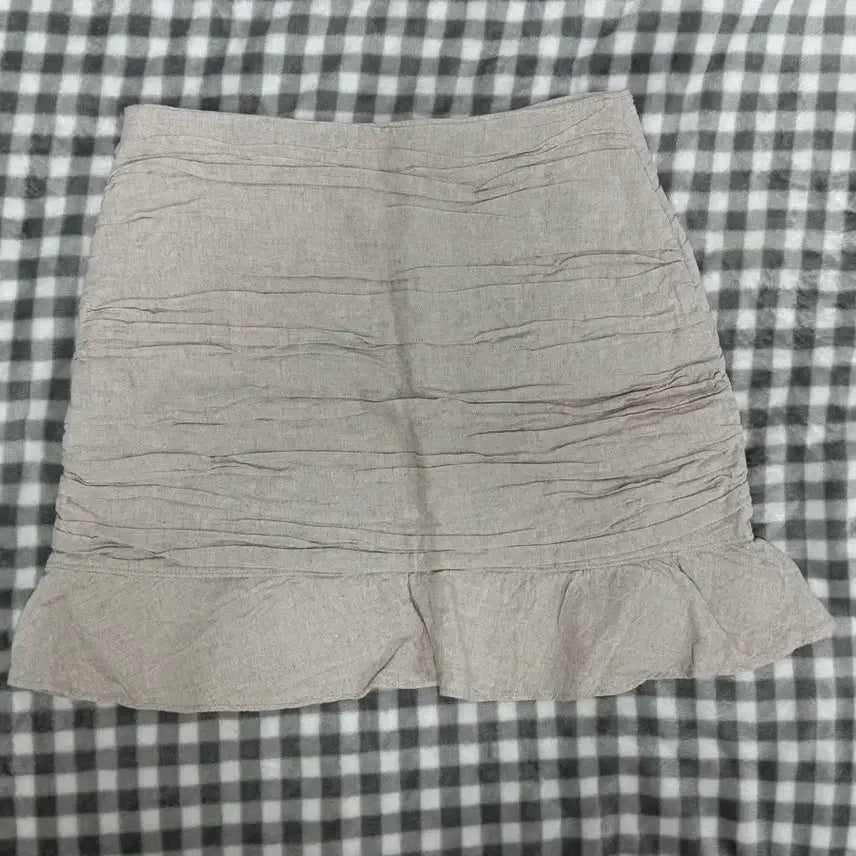 [BUNJANG] Abercrombie Linen Mini Skirt - Beige (M) / (파격세일) 베이지 린넨 미니스커트 M (아베크롬비)