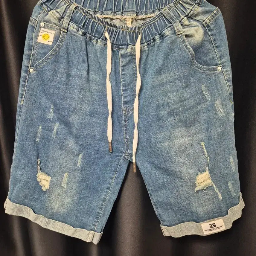 [BUNJANG] Denim Distressed Shorts / 새상품 청바지 반바지 찢청 데미지 반바지