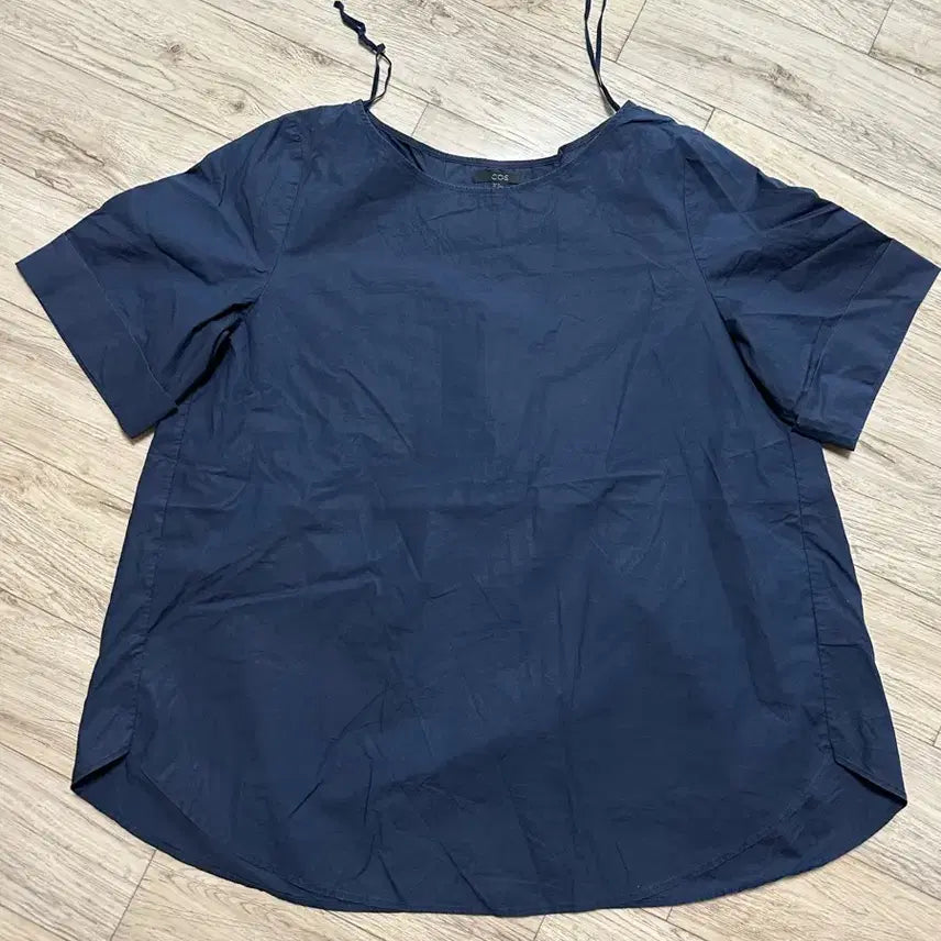 [BUNJANG] COS Navy Sleeveless Shirt Blouse / COS 네이비 반팔 셔츠블라우스