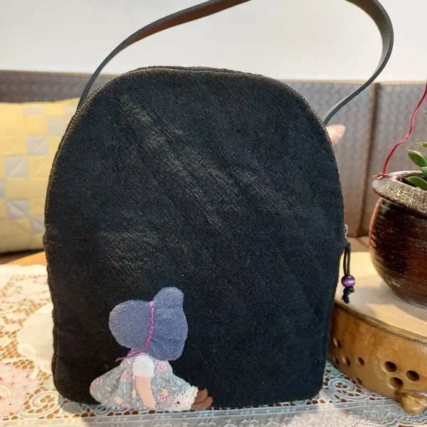 [BUNJANG] Black Quilted Tote Bag / 검정색 퀼팅토드백