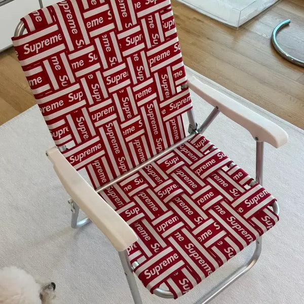 [BUNJANG] Supreme Signature Logo Pattern Folding Lawn Chair / 슈프림 론체어