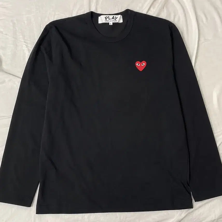 [BUNJANG] Comme des Garçons PLAY Black Long Sleeve T-Shirt L / 꼼데가르송 플레이 긴팔티 블랙 L