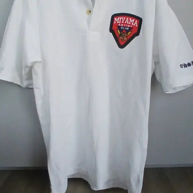 [BUNJANG] Grand Monarch Men's White Short Sleeve Polo Shirt / 그랜드 모나크 남성용 반팔 카라티 흰색