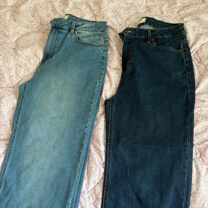 [BUNJANG] Daily Blue Denim Jeans 2 Pairs (Indigo, Dark Indigo) / 데일리블루 청바지 2벌 (인디고,다크인디고)