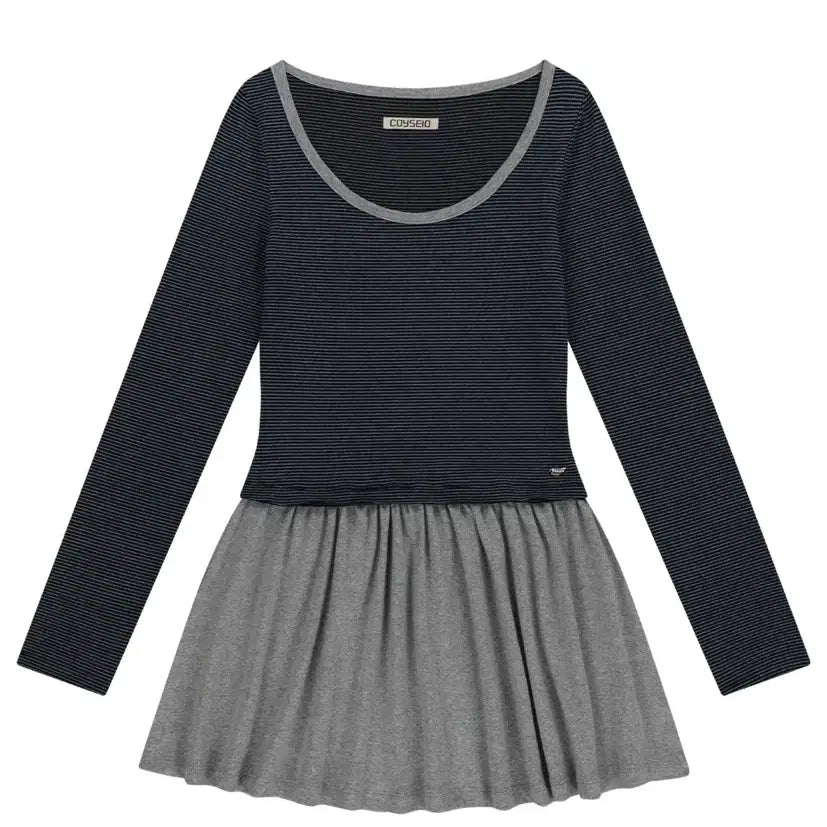 [BUNJANG] KOSEIO Stripe Dress Navy / 코이세이오 스트라이프 드레스 네이비