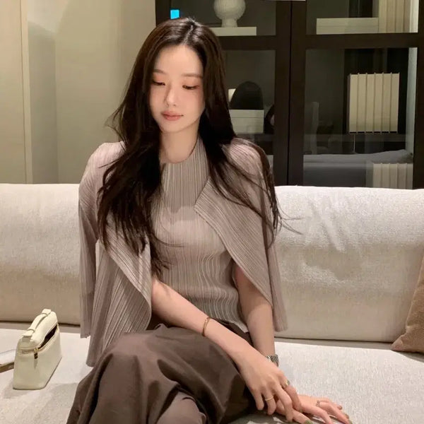 [BUNJANG] Objet Rêvé Lua Pleats Set - Beige / (마지막 가격)오브제스트 루아 플리츠 세트-베이지