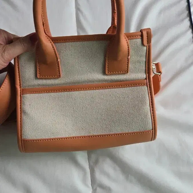 [BUNJANG] Orange Canvas Tote Bag / 주황색 캔버스 토트백