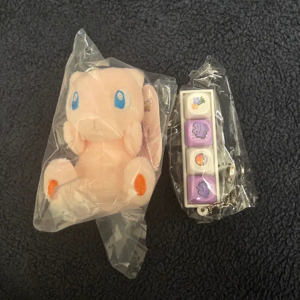 [BUNJANG] Tony Moly Pokemon Collaboration Ditto Keycap Keychain + Mew Plush Keychain / 토니모리 포켓몬 콜라보 메타몽 키캡 키링+뮤 인형 키링