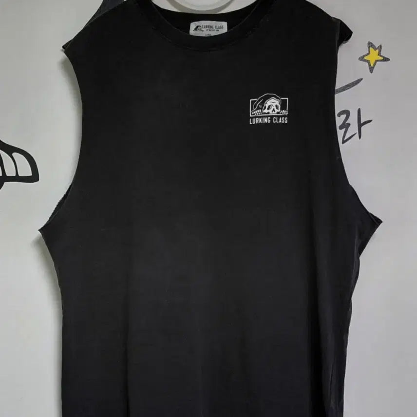 [BUNJANG] LURKING CLASS BY SKETCHY TANK Graphic Sleeveless Top / [L] LURKING CLASS BY SKETCHY TANK 민소매 티
