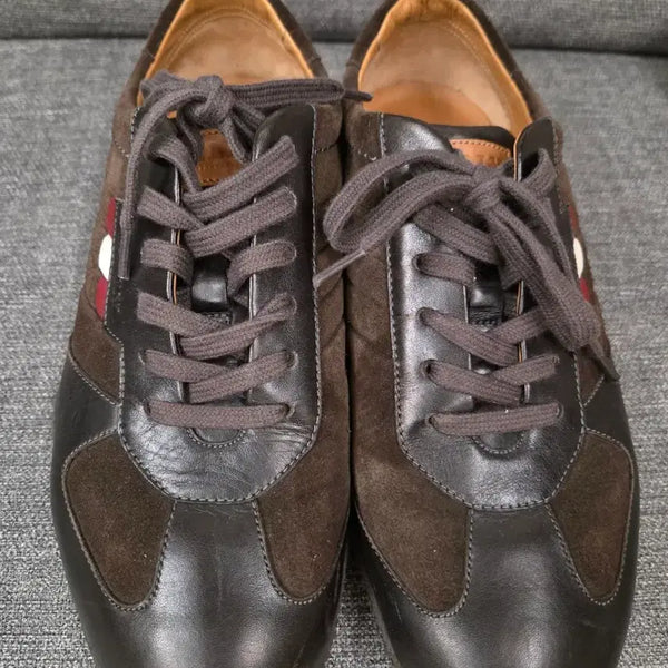 [BUNJANG] Bally Brown Suede/Leather Sneakers US 9.5 D / 발리 브라운 스웨이드/가죽 스니커즈 275
