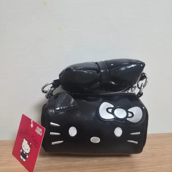 [BUNJANG] Hello Kitty Black Mini Tote Bag with Strap / 헬로키티 블랙 토트백 미니 가방(끈 포함)