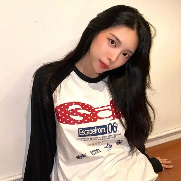 [BUNJANG] ESCF Logo Collage Print Long Sleeve / ESCF 로고 콜라주 프린트 롱슬리브