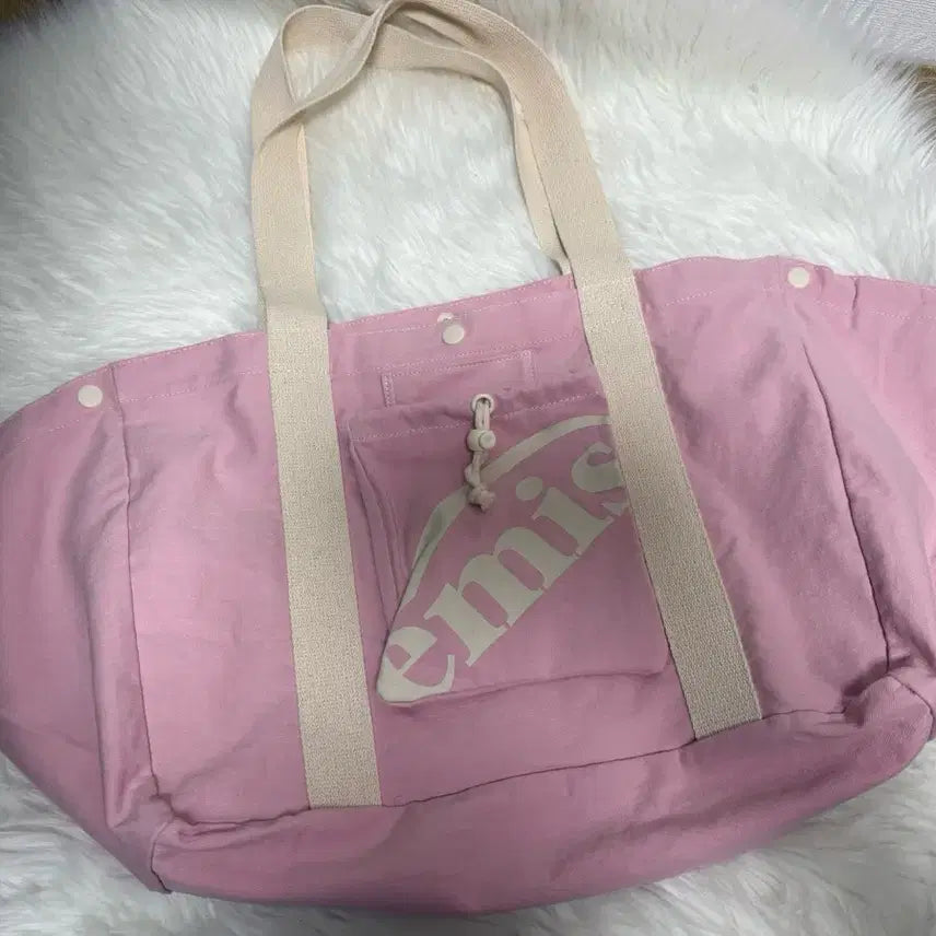 [BUNJANG] Emis Packable Shopper Tote Bag Pink / 미사용새것) 이미스 쇼퍼백 패커블 토트백 핑크