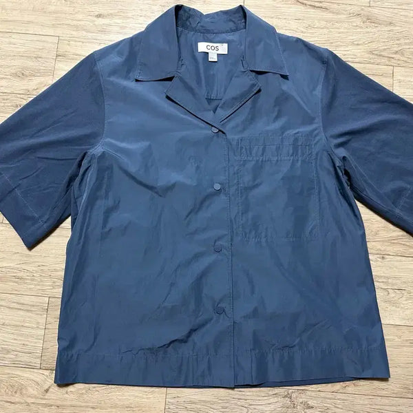 [BUNJANG] COS Short Sleeve Work Shirt Jacket Etoupe Blue / COS 코스 반팔 셔츠 에토프블루 워크셔츠 숏셔츠자켓