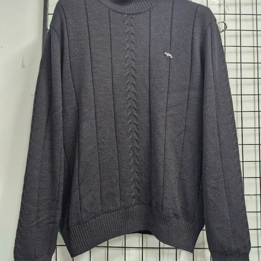 [BUNJANG] Heel Creek Vertical Blocking Turtleneck Knit Sweater XL / 105XL 힐크릭 세로 블러킹 방풍 터틀넥 니트 스웨터