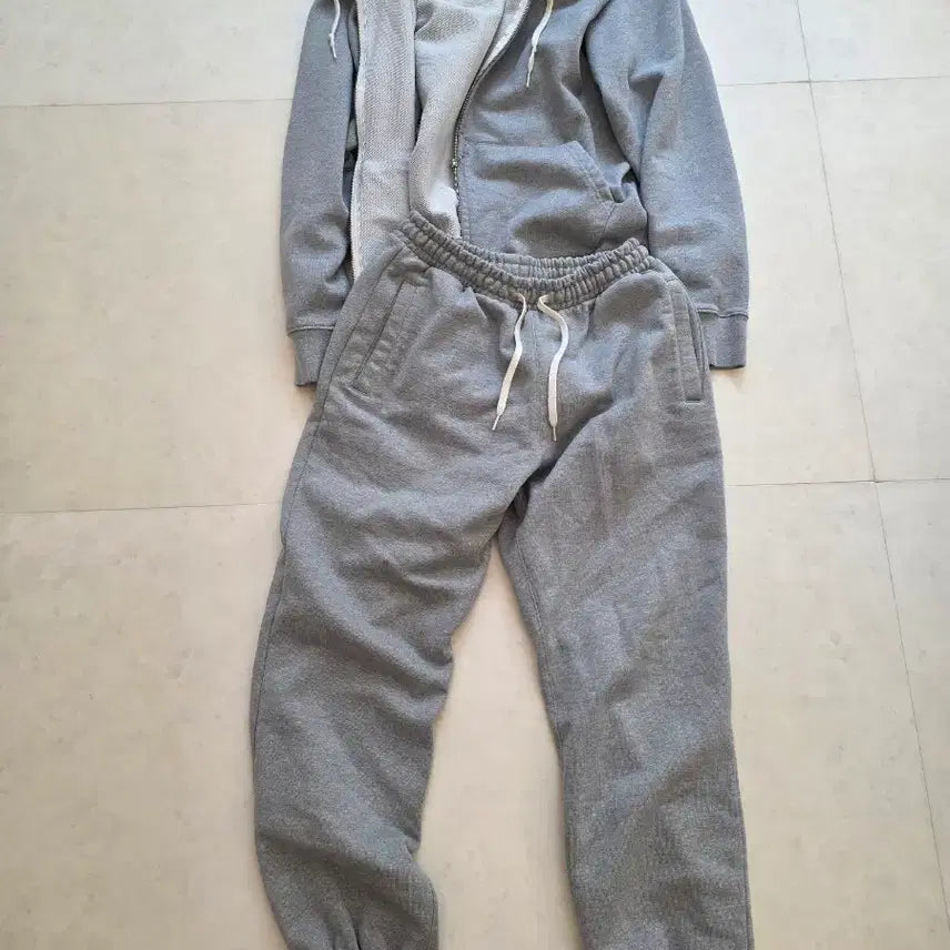 [BUNJANG] Artifects Grey Hoodie Zip-up Setup Set - Size L / 아트이프액츠 셋업 L세트
