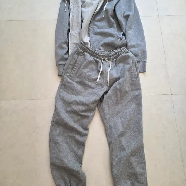 [BUNJANG] Artifects Grey Hoodie Zip-up Setup Set - Size L / 아트이프액츠 셋업 L세트