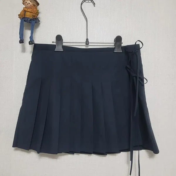 [BUNJANG] GROVE Navy Pleated Wrap Skirt (Size 29-30) / 새상품 GROVE 그로브 네이비 플리츠 랩 스커트 테니스 치마 29 30
