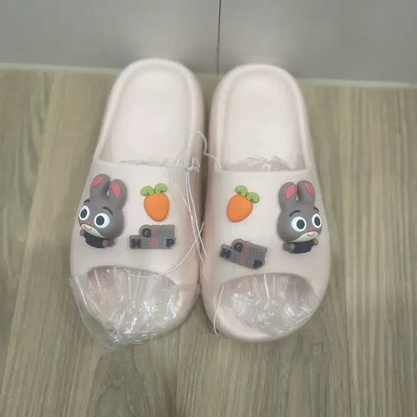 [BUNJANG] Rabbit Carrot Slippers Pink / 토끼 당근 슬리퍼 핑크