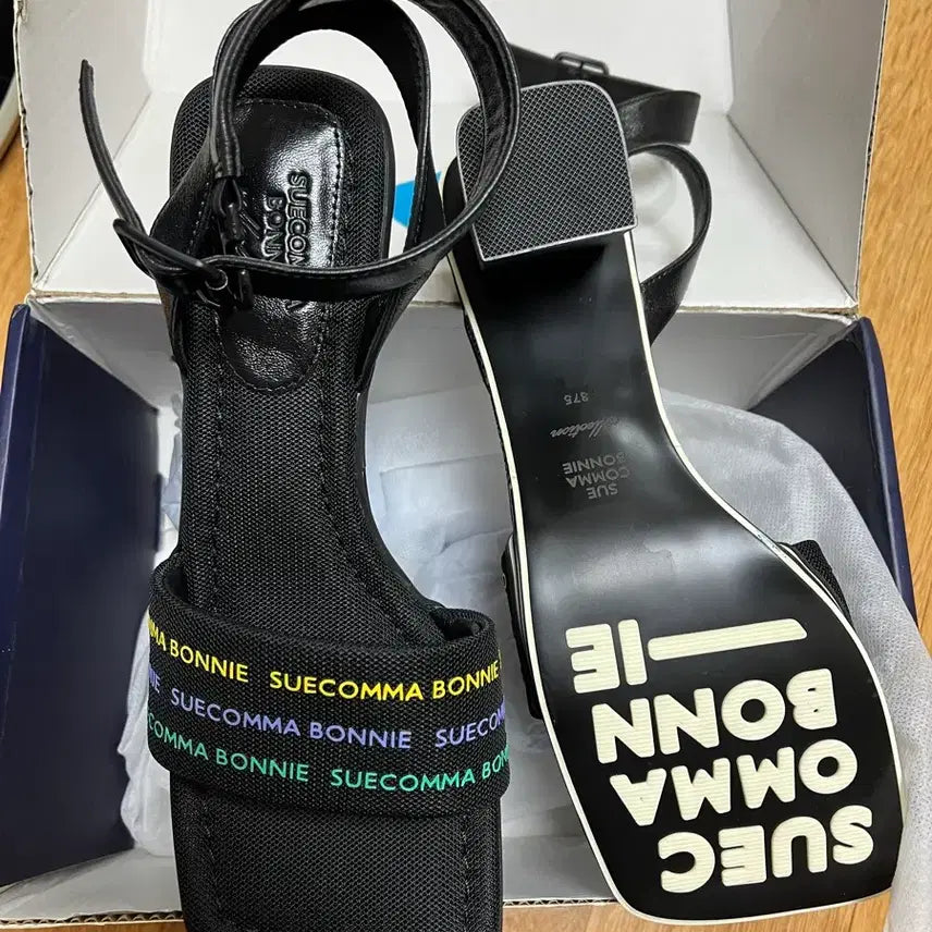 [BUNJANG] SUECOMMA BONNIE Fly High Sandals Black / 245 슈콤마보니 플라이 하이 샌들 Black