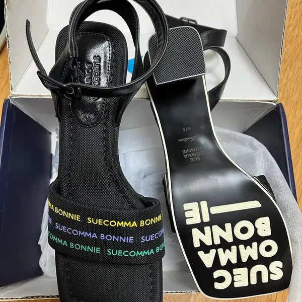 [BUNJANG] SUECOMMA BONNIE Fly High Sandals Black / 245 슈콤마보니 플라이 하이 샌들 Black