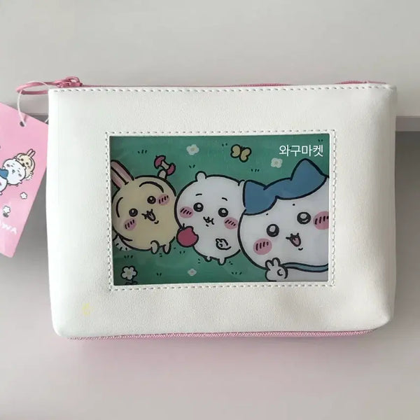 [BUNJANG] Chiikawa Translucent Pouch Japanese Authentic Usagi Hachiware / 치이카와 반투명 파우치 일본정품 먼작귀 우사기 하치와레 화장품