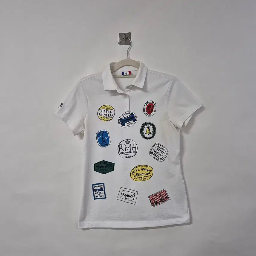 [BUNJANG] Castelbajac Summer Short Sleeve Golf T-Shirt Women's 90 / 까스텔바작 여름 반팔 골프티셔츠/여성90