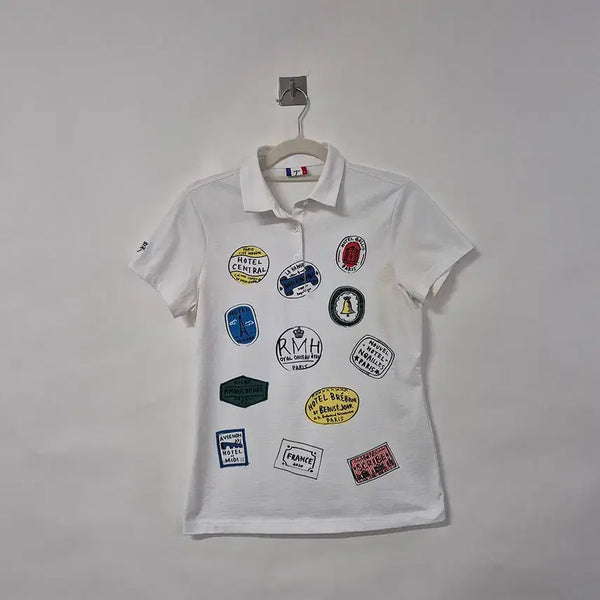 [BUNJANG] Castelbajac Summer Short Sleeve Golf T-Shirt Women's 90 / 까스텔바작 여름 반팔 골프티셔츠/여성90