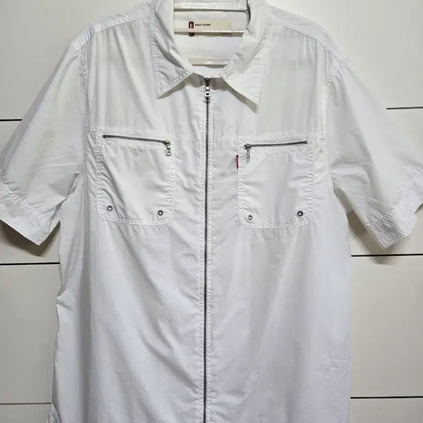 [BUNJANG] Levi's White Western Zip-Up Shirt Jacket / 리바이스 화이트 웨스턴 셔츠 집업