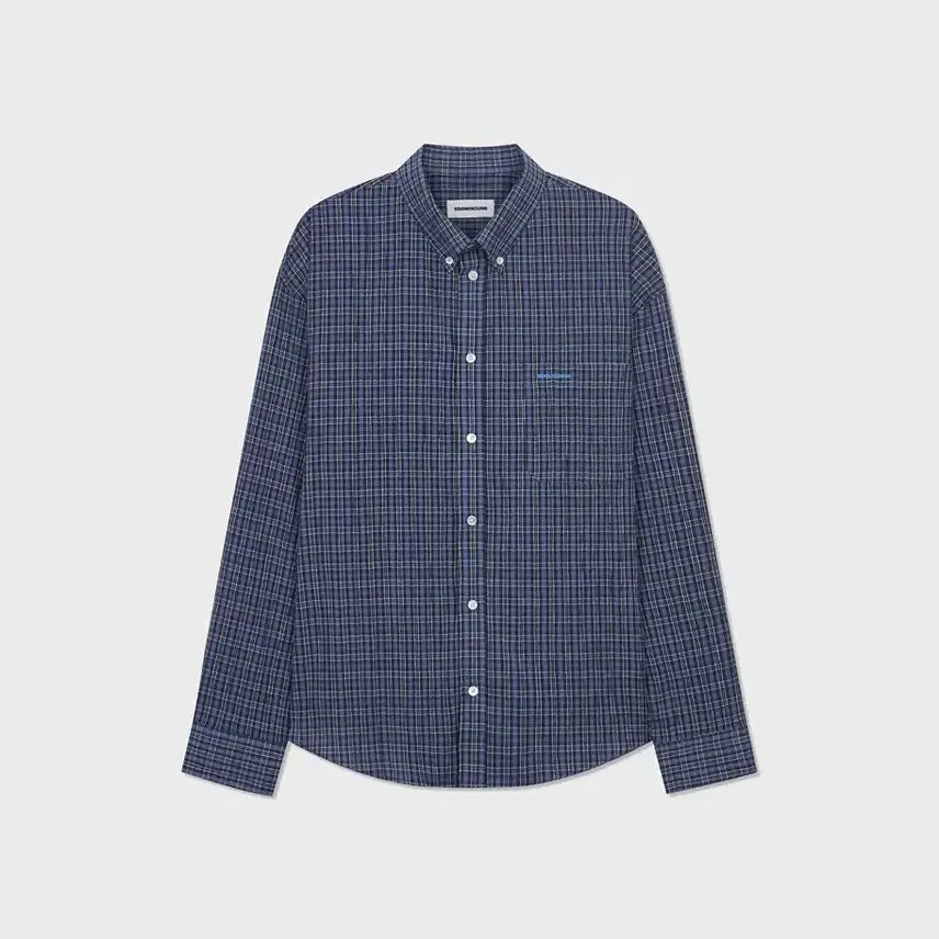 [BUNJANG] Gu Minseong Button-Down Check Shirt Blue / [M] 구민성 버튼 다운 체크 셔츠 블루