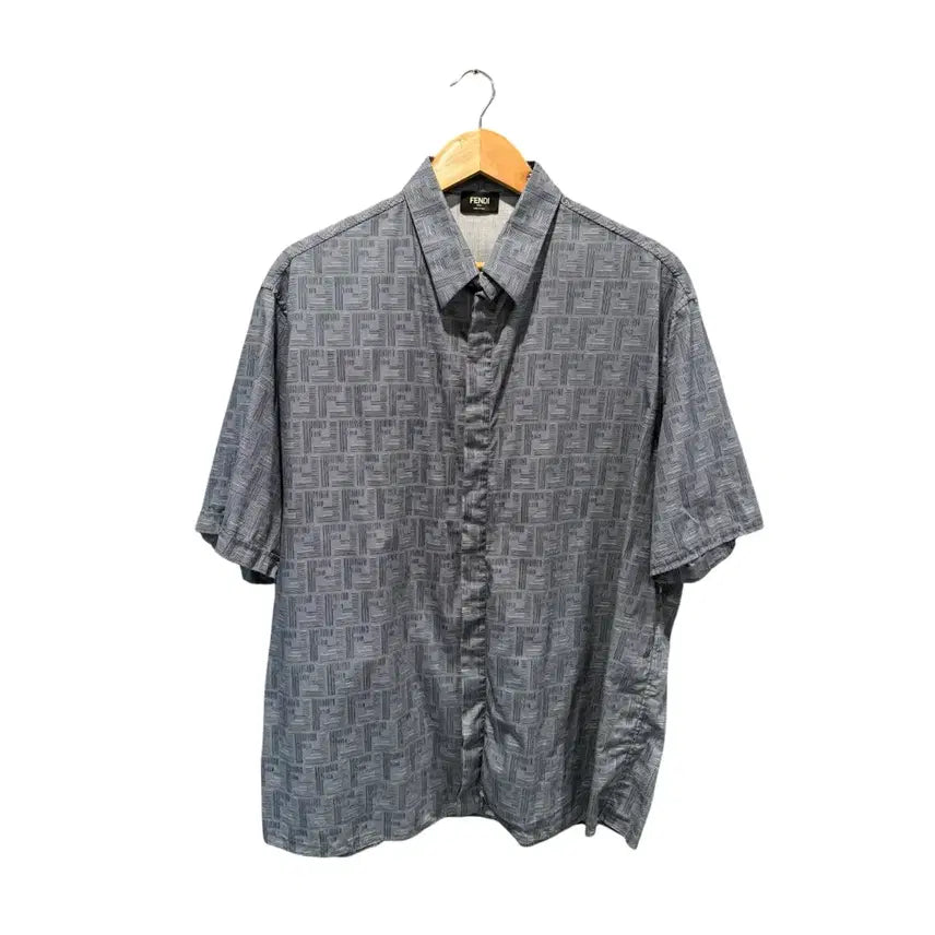 [BUNJANG] Fendi FF Logo Short Sleeve Shirt Size 42 / 42 / 펜디 FF로고 반팔 셔츠