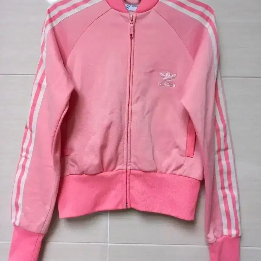 [BUNJANG] Adidas Europa Strawberry Milk Track Top Jersey Size S / 아디다스 유로파 딸기우유 연분홍 핑크 흰핑 트랙탑 저지 져지집업 90/S