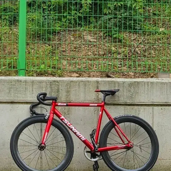 [BUNJANG] Tsunami Pixie Red Wine Size L Frameset / 쓰나미 픽시 레드와인