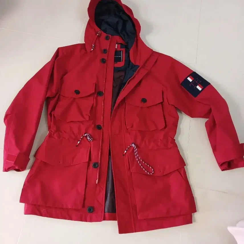 [BUNJANG] Tommy Hilfiger Red Safari Jacket Men's Size 110 / 타미힐피거 레드 사파리 남성 110